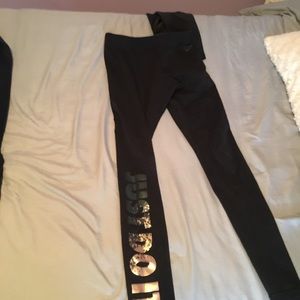 Rose gold nike leggings